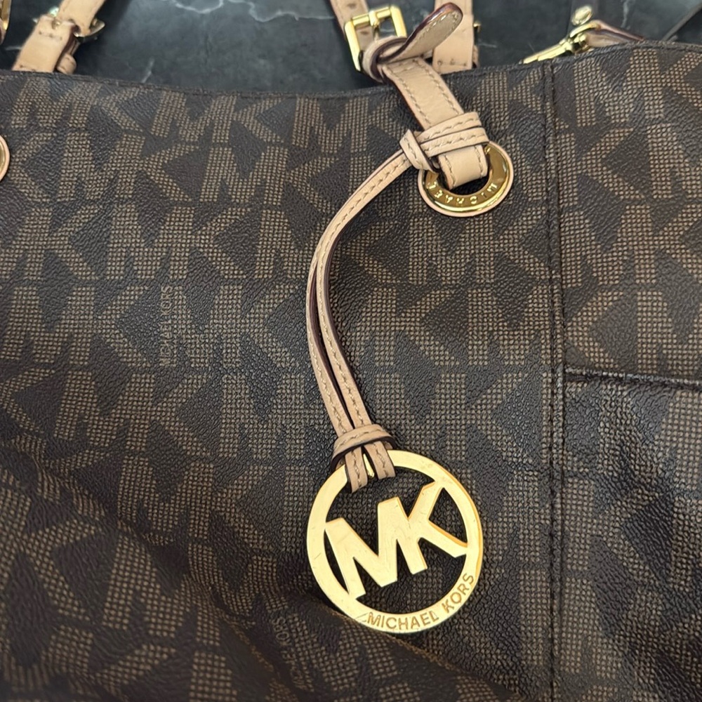 Michael Kors Brown Tote with Signature Monogram - Picture 2 of 15